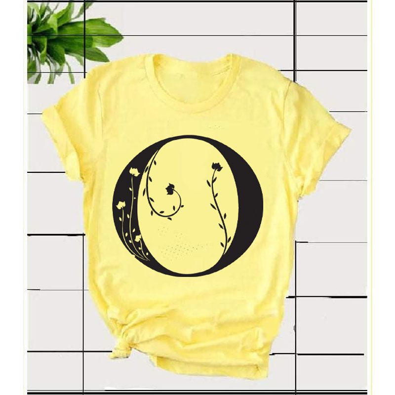 Alphabet Letters A to Z Yellow Color T-Shirt for Men's - T Shirt - T Shirt For Man