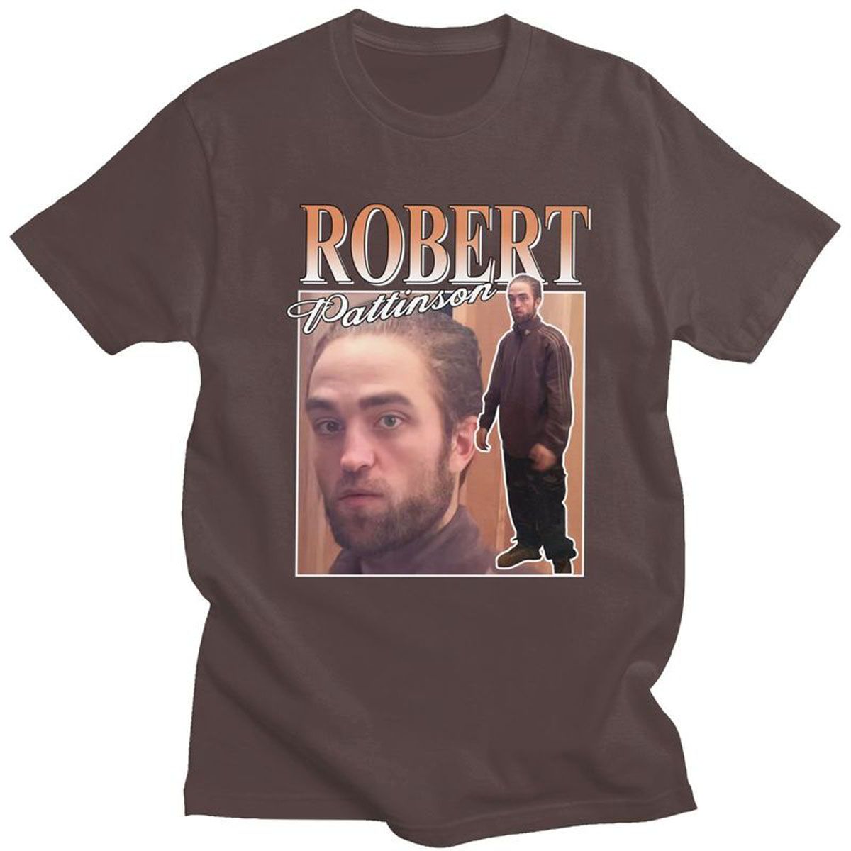 Funny Robert Pattinson Standing Meme T Shirt for Men Soft Cotton Tee Tops Vintage Rob Tshirt Short Sleeve Novelty T-shirt Merch