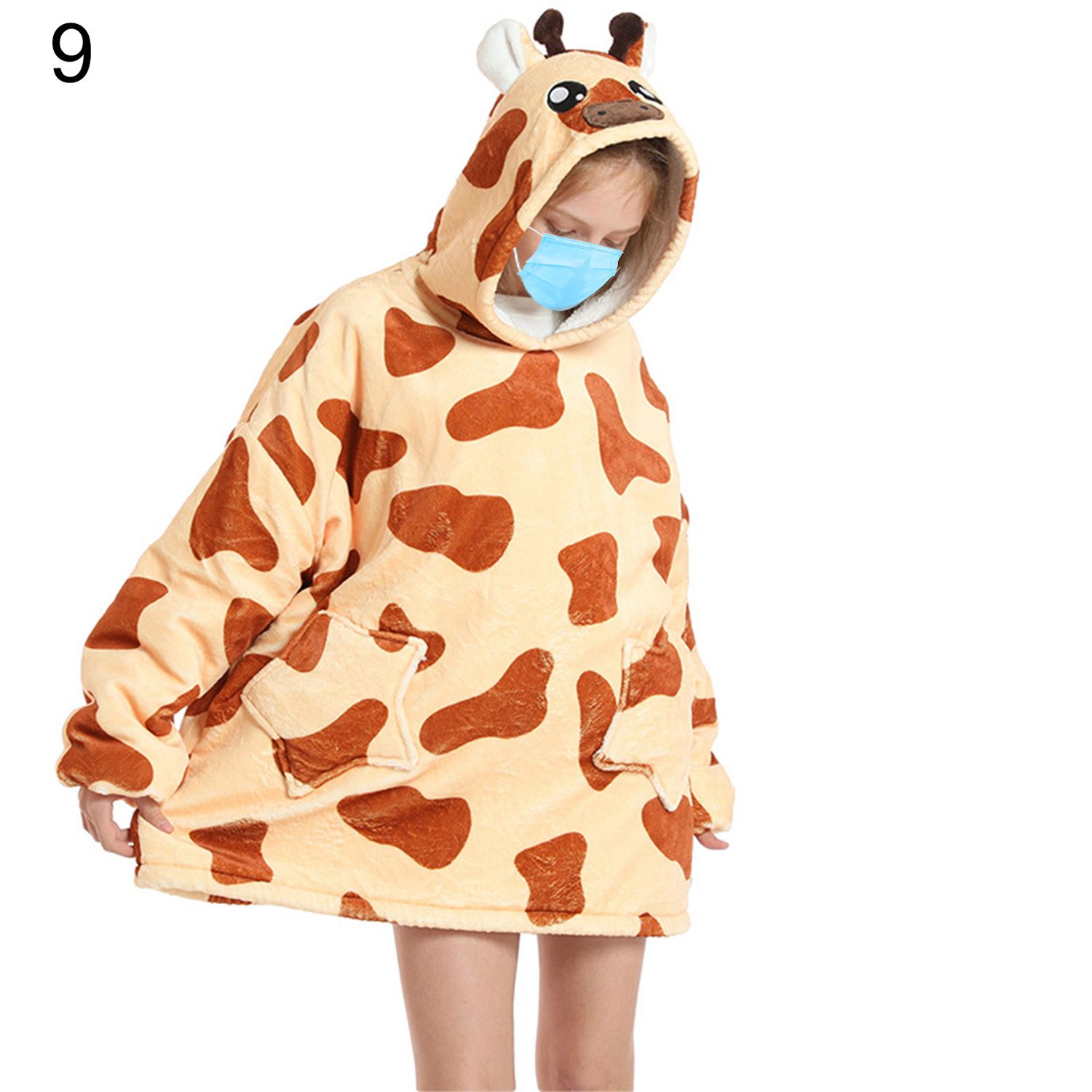 Hoody Blanket Comfortable Touch Children Stylish Tear-resistant Hoody Blanket