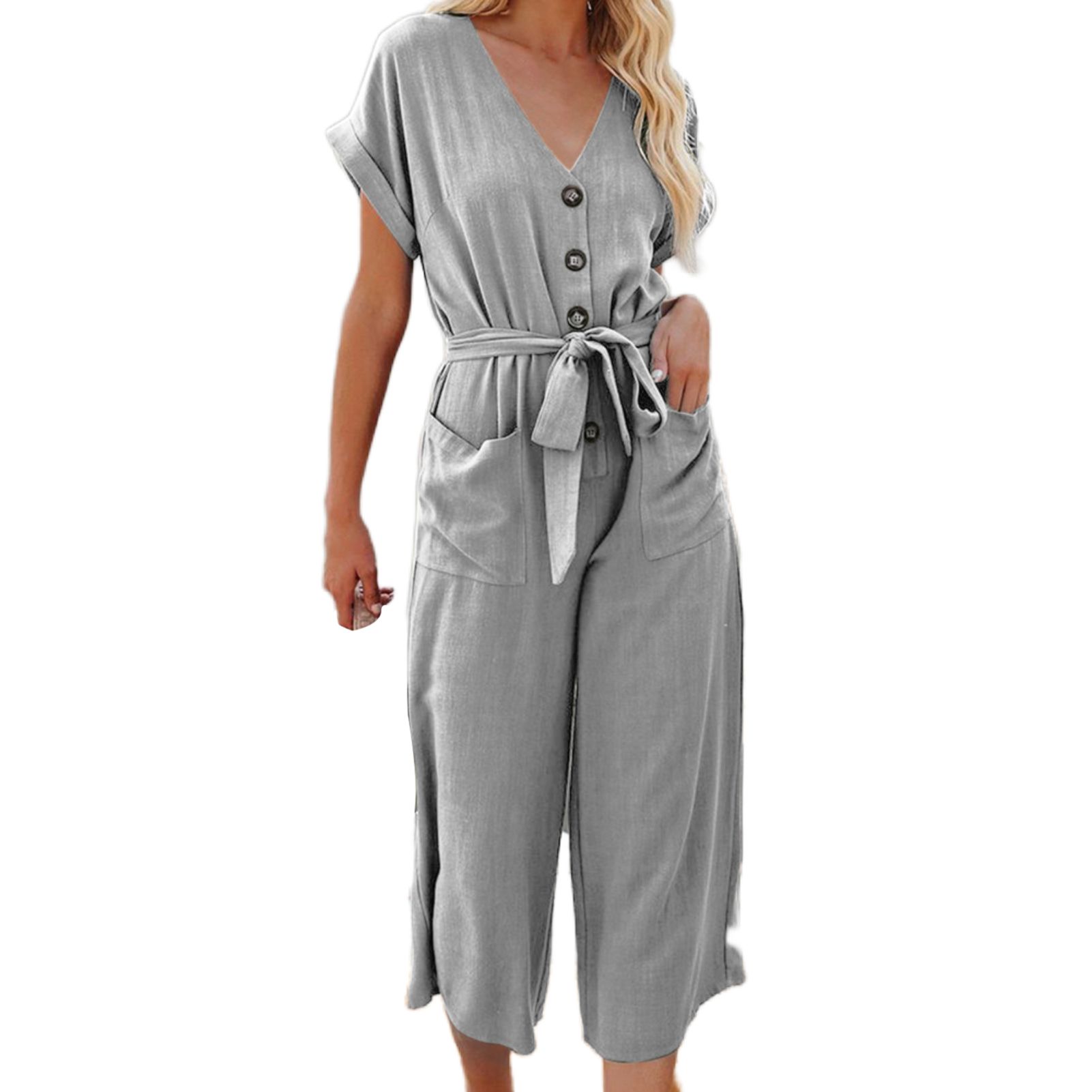 Women Jumpsuit High Waists Great Stitching Women Jumpsuit