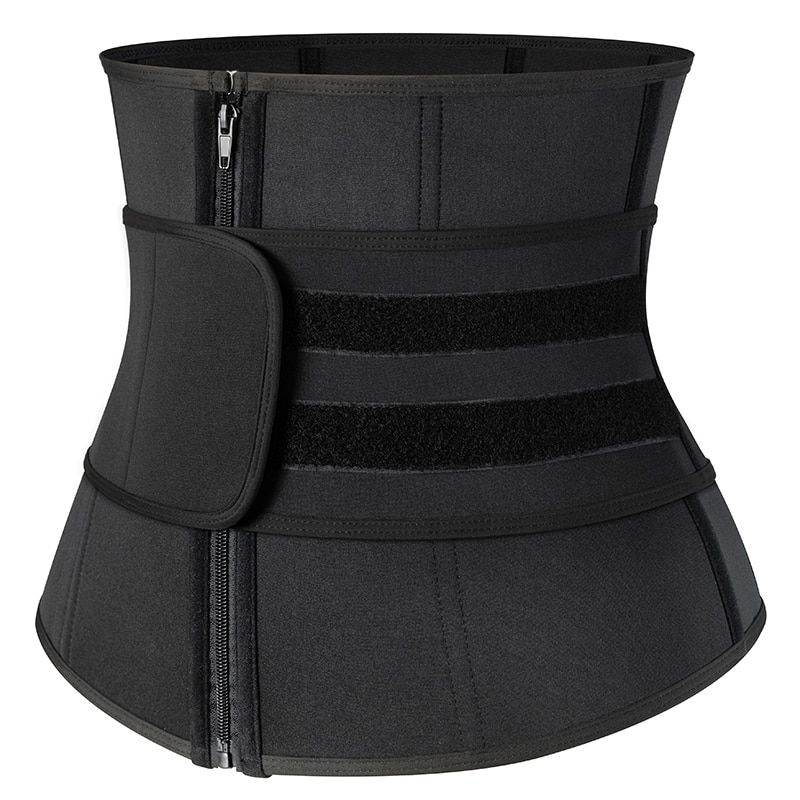 Neopren Waist Trainer for Women Workout Plus Size Trimmer Belt Sauna Sweat Corset Cincher with Zipper Slimming Body Shaper