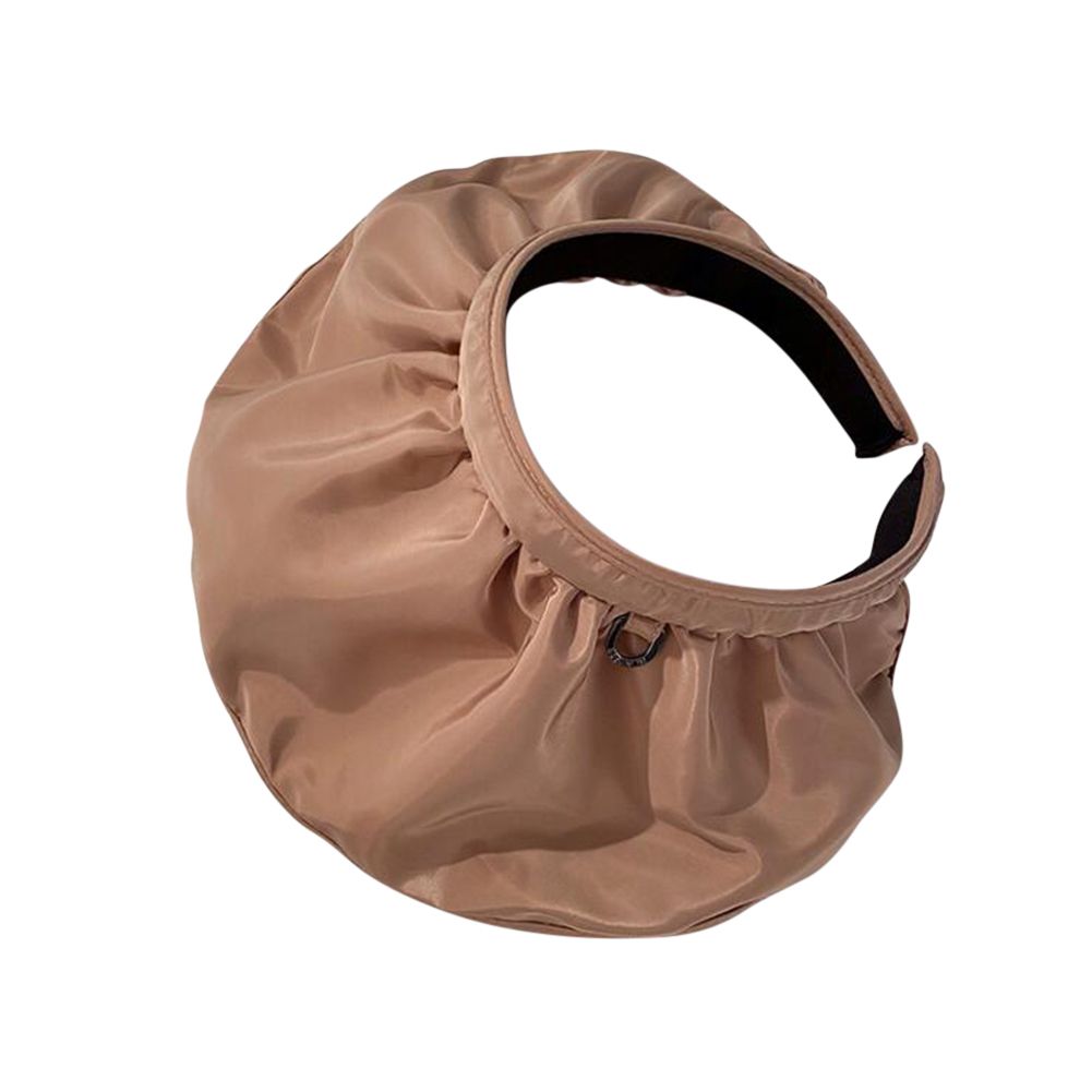 Yfashion Women Sunscreen Visor Cap Folding Headband Hollow op Solid Color Sun Hat