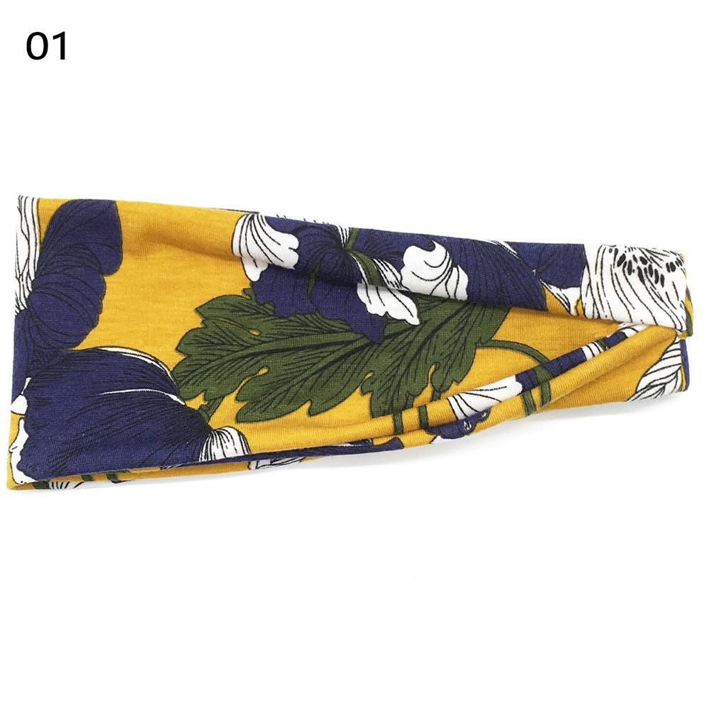 【ALLGOOD】1PC Bohemia Women Yoga Hair Band Sport Bandana Sweat Elastic Turban Head Wrap WiHeadband Printed Absorbing Running Hairband