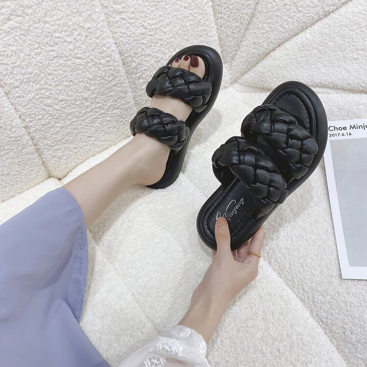Comfortable Women Summer Shoes Women Women Narrow Band Platform Slippers Outdoor Open Toe Elegant Solid Sandals