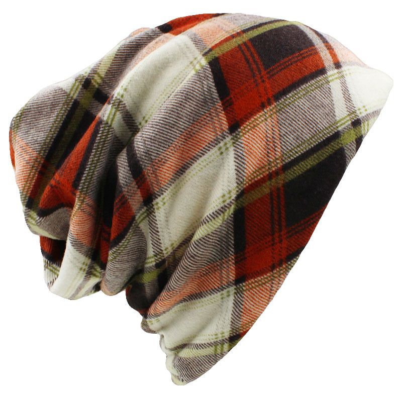 LOVINGSHA Brand Autumn Hats For Women Plaid Design Contrast Color Ladies hat And Beanies Men Hat Unisex HT022