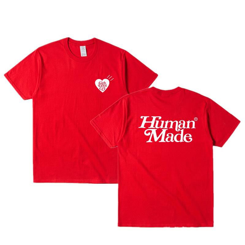 Dropshipping Human Made x Girls t shirt Don't Cry Slogan T-Shirt Men Women Cotton O-Neck Short sleeve Top Oversized Tee