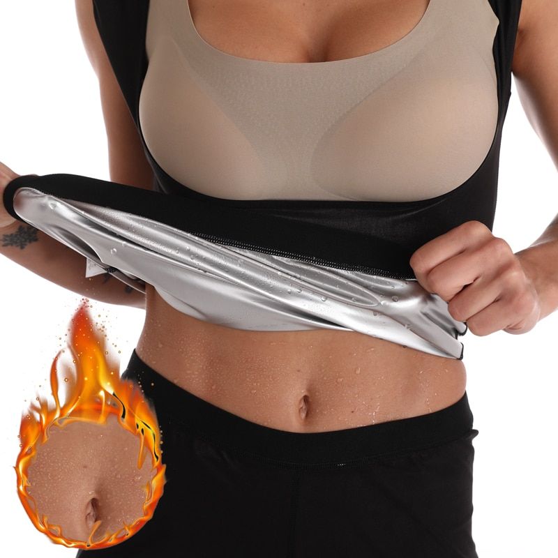 Sweat Shaper Sauna Sweat To Lose Weight Woman Shirts Fat Burning Waist Trainer Body Shaper Tummy Sauna Fitness Shapewear