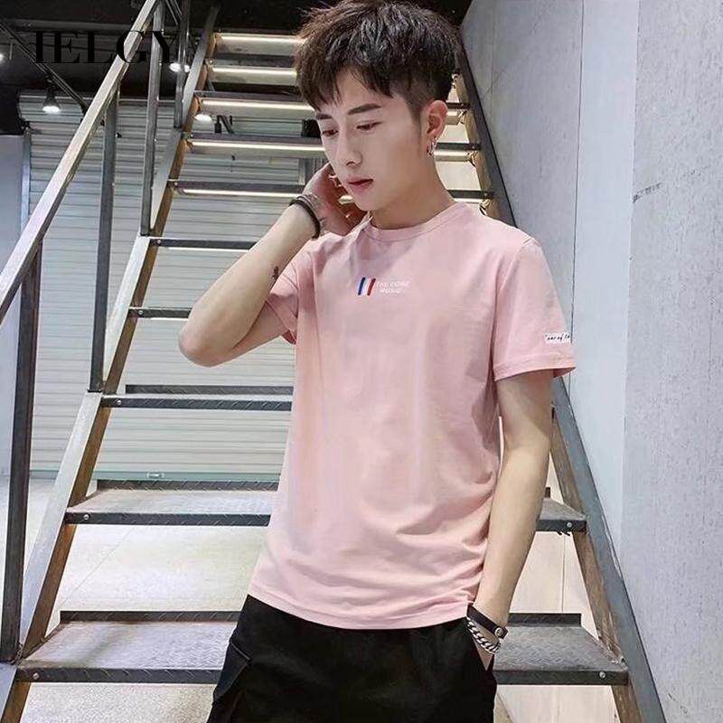 IELGY men's short sleeve t-shirt versatile thin loose bottoming