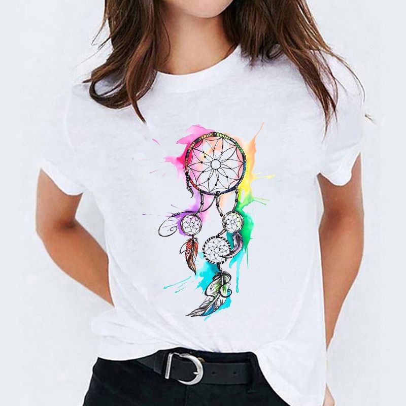 T Shirt for Women 90s Cartoon Love Heart Sweet Cute Trend Print Lady T-shirts Top Womens Graphic Ladies Female Tee T-Shirt
