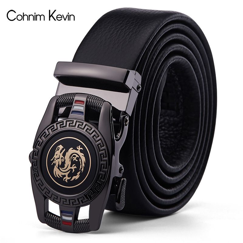 Father's Day Gift Men's Leather Belt Automatic Buckle Gift Package Tiktok Live Sale Leisure Belt
