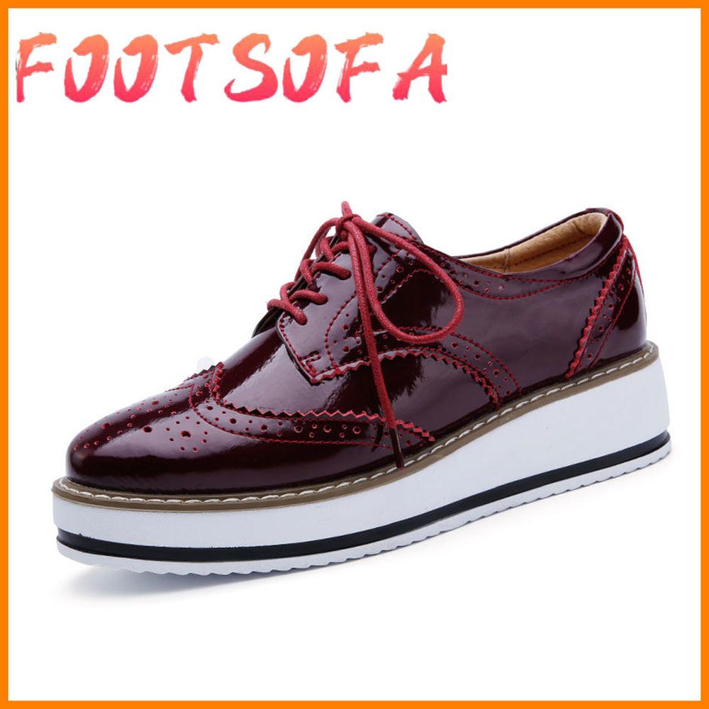 Sneakers Thick Bottom Student Movement Sports Thick Sole Bullock Women Shoes Flat Version Leather Shoes Woman Female dance shoes