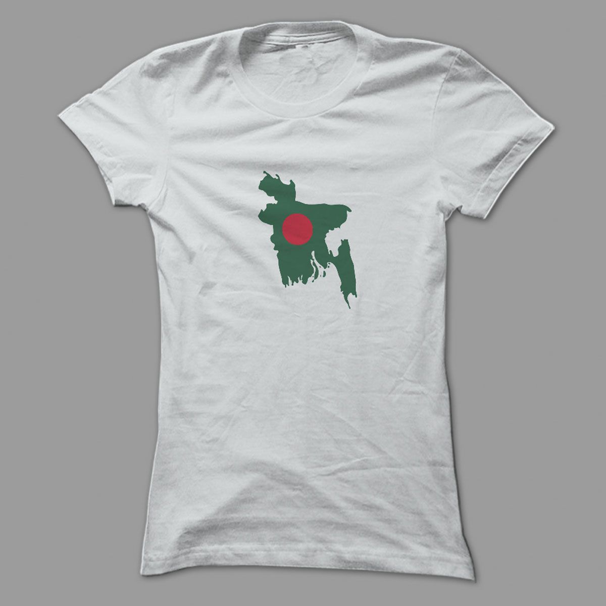 BD Map White Polyester T-shirt  Taz Fashion