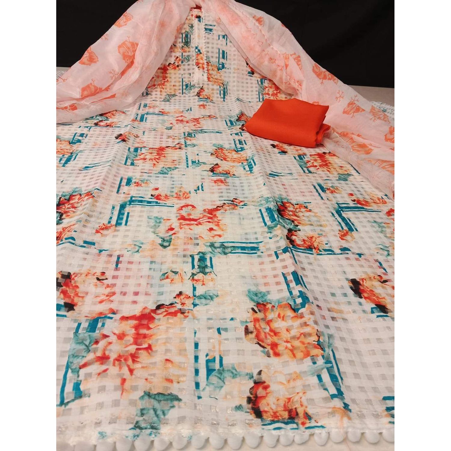 Unstitched Cotton print Salwar kameez for Women 3Pcs. - Dress For Girls - Dress For Girls - 3 Pice Dress - Three Piece