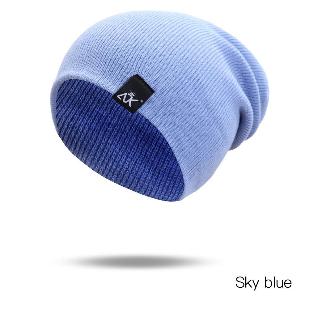 IWINTER Men Women Beanie Hat Autumn Winter Warm Hat Simple Knitted Casual Skullies Beanies Solid Color Hats
