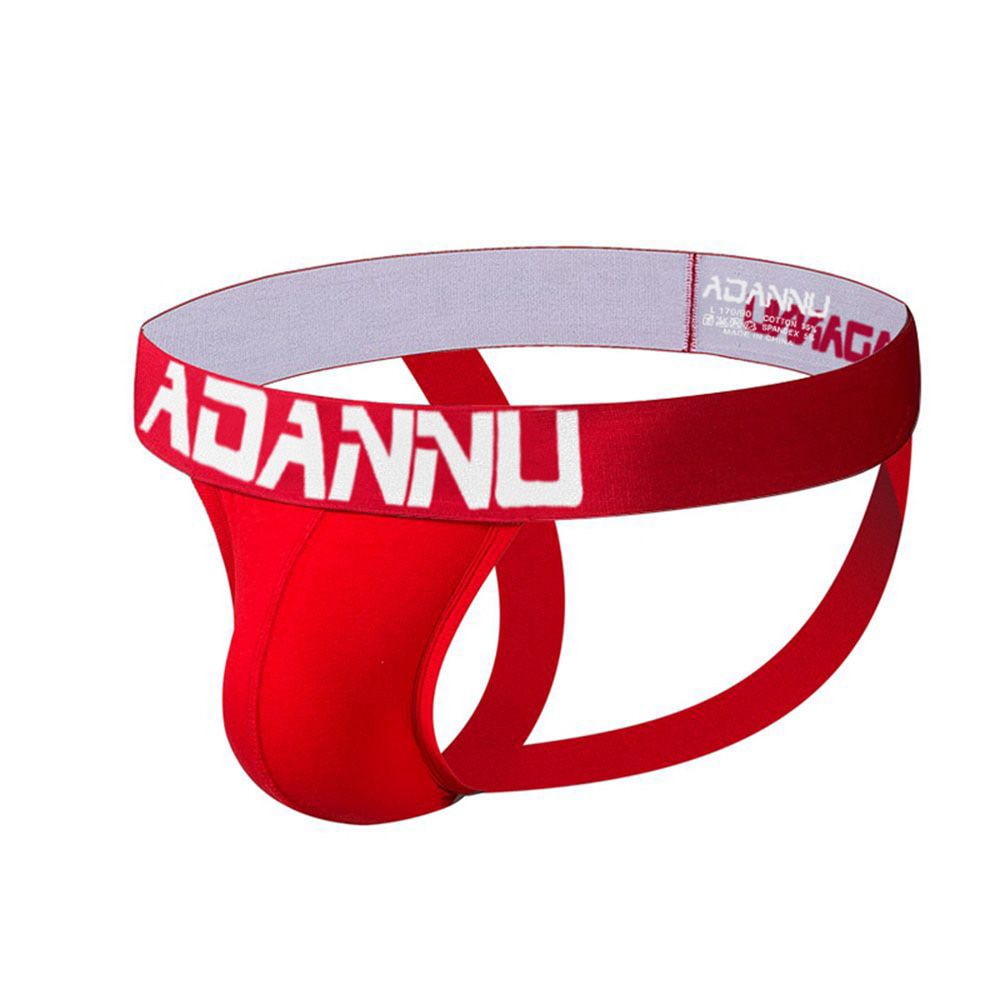 ADANNU Men's Men Sexy Briefs Jockstrap Pouch Cuecas Man Cotton Panties Thongs Mesh Underpants Gay Slip Homme Srting
