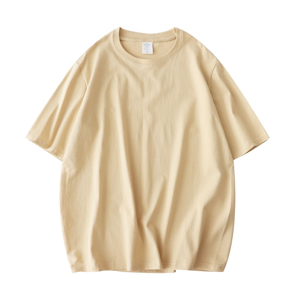MOINWATER Women New Khaki Solid T shirts Female 100% Cotton Tees Lady Short Sleeve T-shirt Tops for Summer MT21025