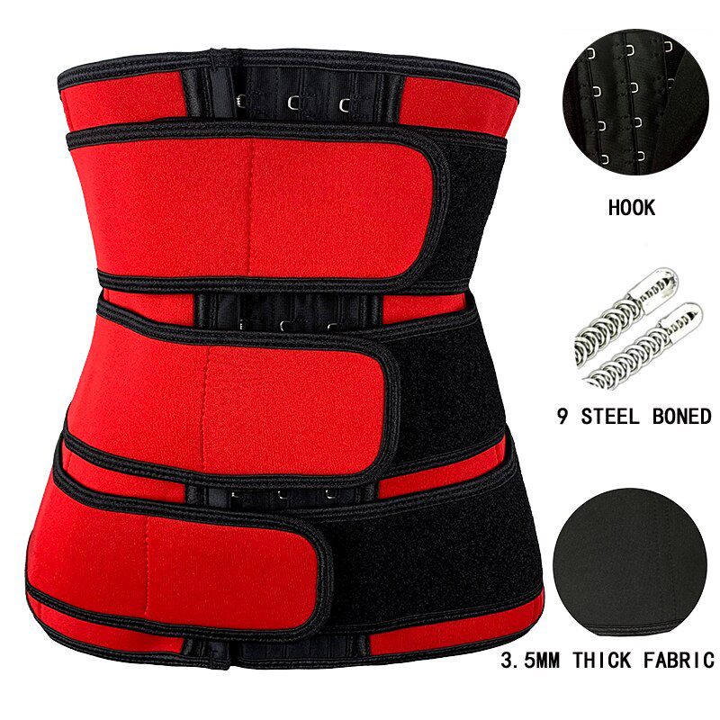 Colombianas Fajas Logo Print Waist Trainer Sweat Belt Body Shaper Corset Neoprene Sheath Shapewear Workout Lose Weight Girdles