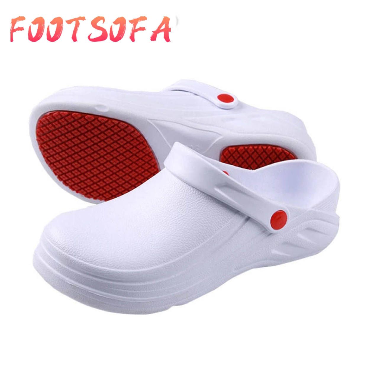 High Quality Men's Chef Kitchen Working Slippers Garden Shoes Summer Male Mules Clogs Anti Slip Shoes