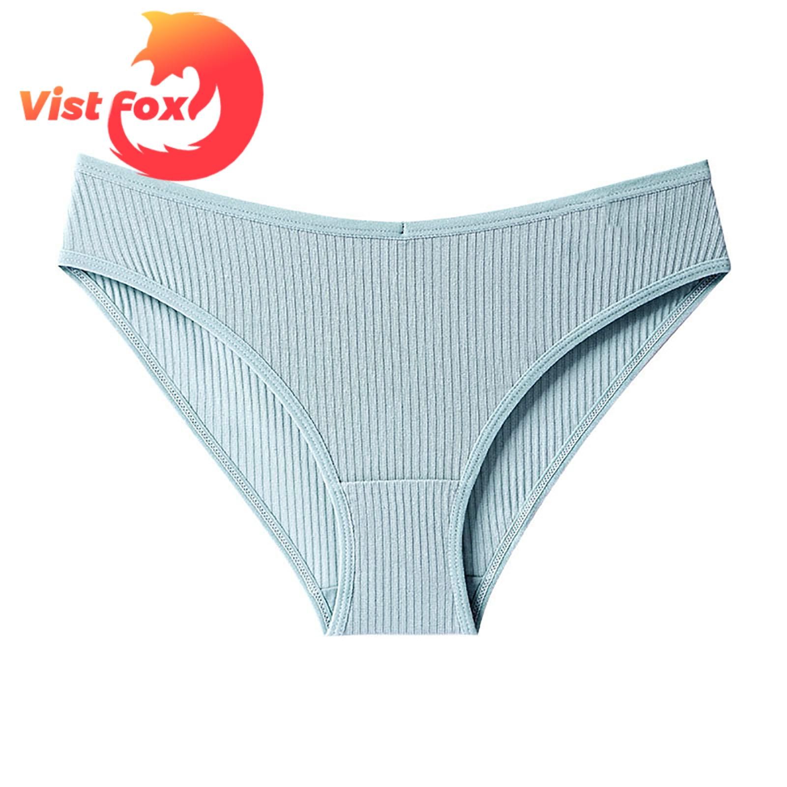 Women Briefs Soft Texture Solid Color Ribbed Briefs