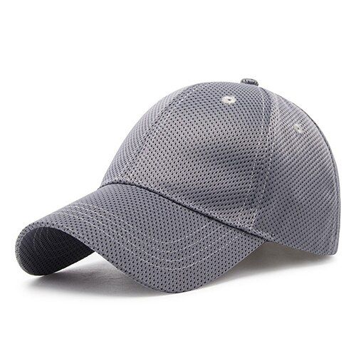 Black Men Women Snapback Cap Sun Hat Visor Hip-Hop Bone Breathable Chapeu Casual Mesh Solid Baseball