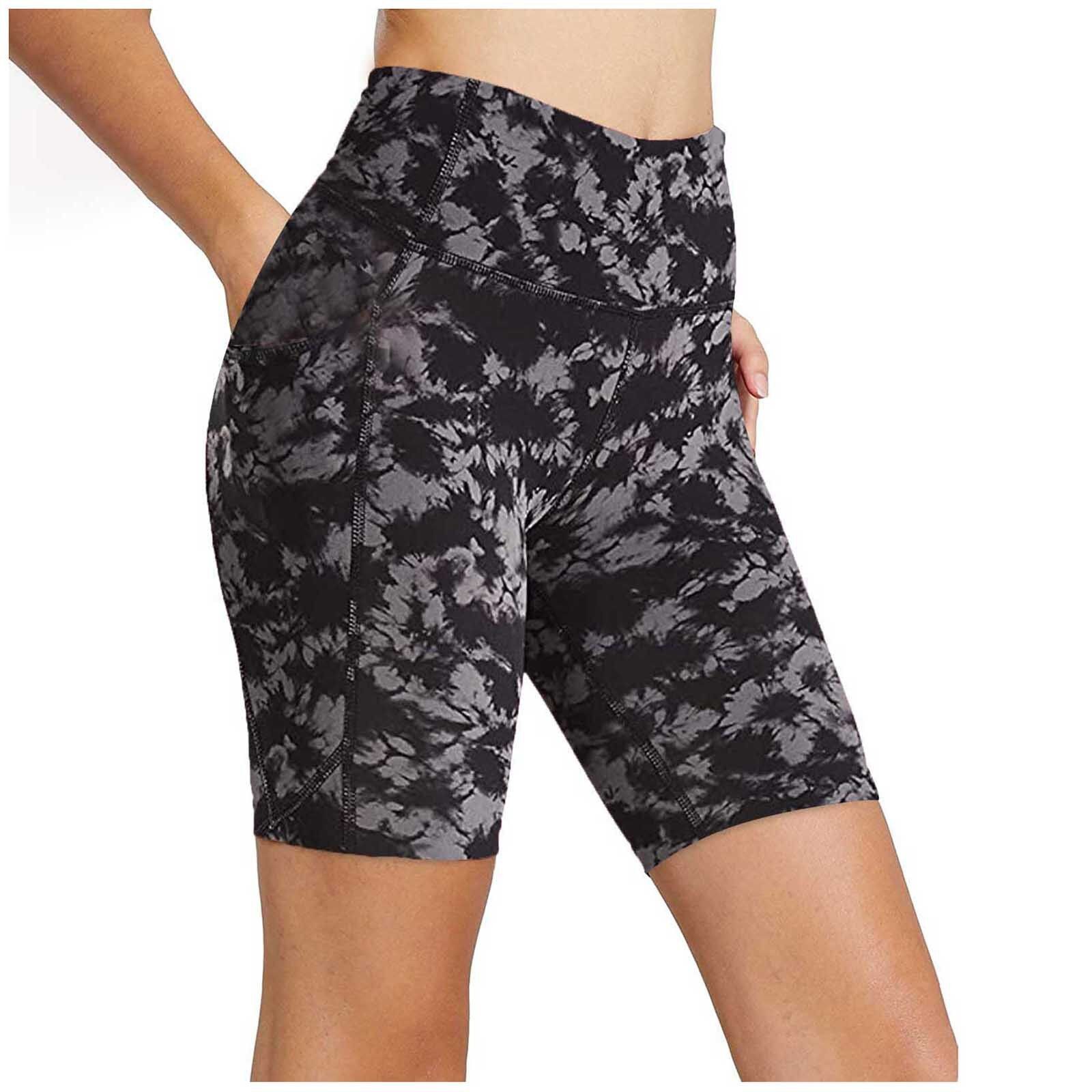 Women Gym Shorts High Waist Lifting Push Up Tight Sports Leggings + Phone Pocket Jogging Running Fitness Yoga Short Pant #P3