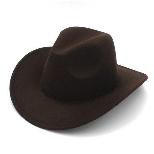 Wool Winter Autumn Kids Child Felt Western Cowboy Hat For Boy Cowgirl Jazz hat Sun Hat Toca Sombrero Cap 12