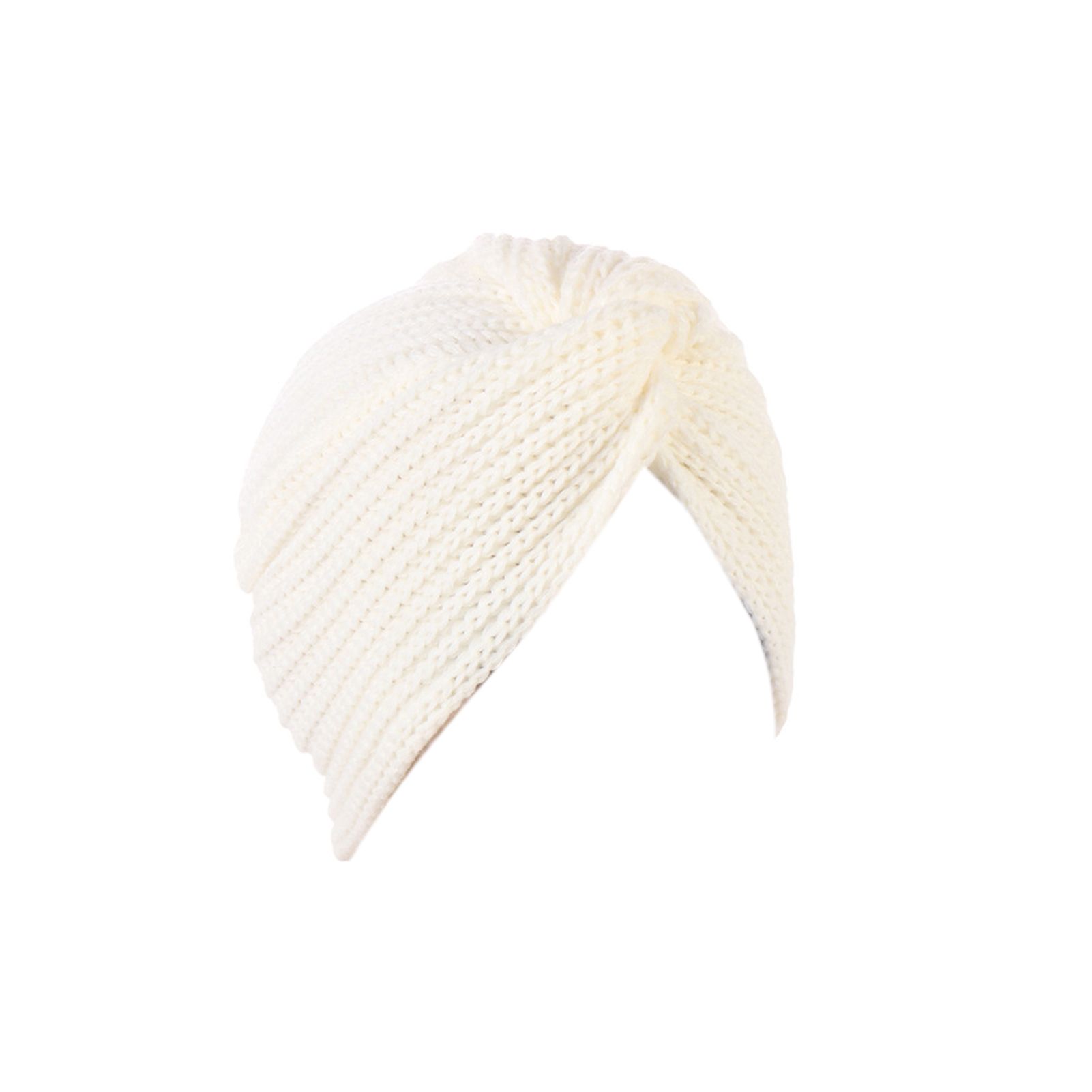 Turban Cap Solid Color Women Knitted Indian Turban Cap