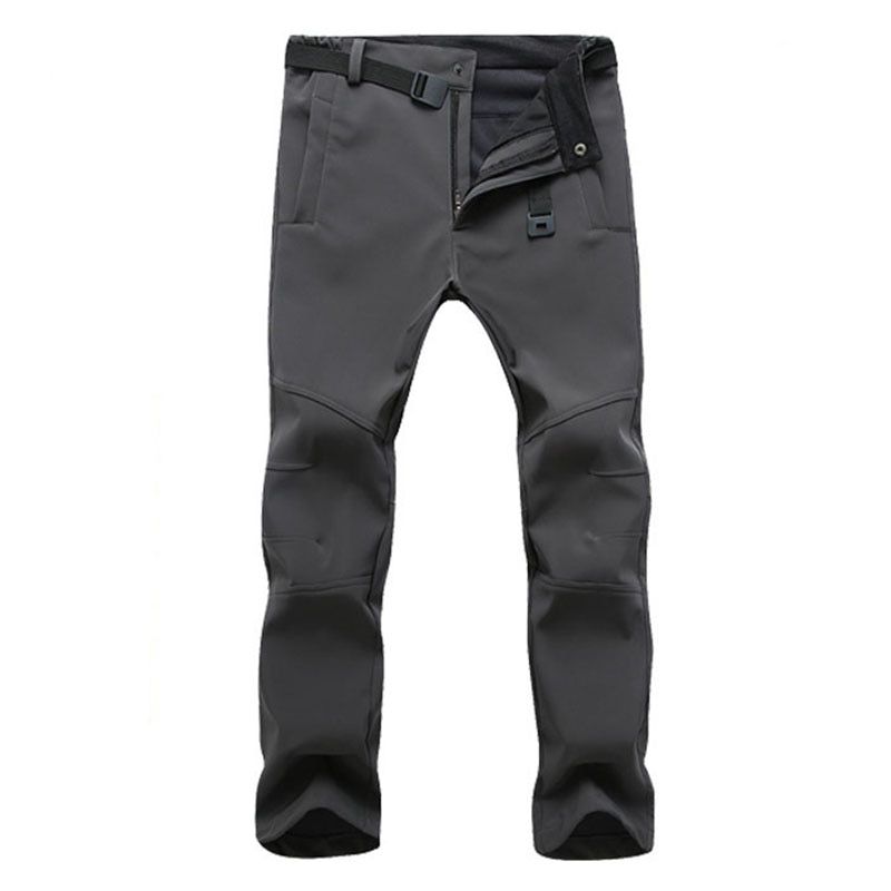Men's Winter Thick Warm Fleece Shark Skin Pants Casual Tactical Military Trousers Male Stretch Waterproof Outwear Sweatpants