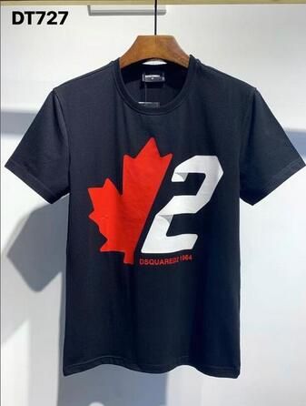 Dsquared2 Letter logo UniMen Women Couple Style Fashion Cotton Short sleeve Round neck T-shirt boyfriend gift Stitching