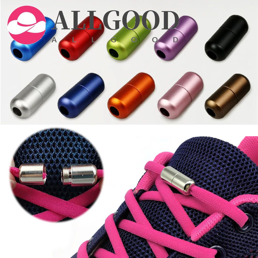 1 Pair Convenient Metal Aluminum Fashion Sports Fast Lacing Shoes Buckle Shoelace Buckle Lock No Tie Shoelaces
