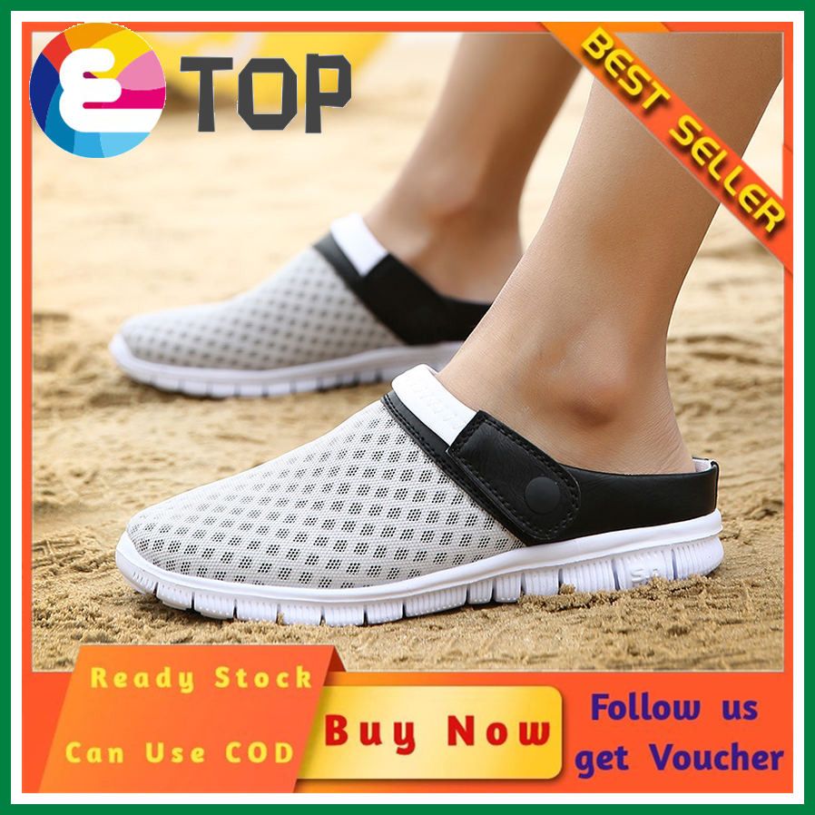 পুরুষদের জন্য বড় আকারের হাফ জুতার কোরিয়ান সংস্করণ হাফ স্লিপার ফ্ল্যাট স্যান্ডেল পুরুষদের জন্য অলস জুতা লোফার নতুন ফ্যাশনের ক্যাজুয়াল জুতা পুরুষদের জন্য