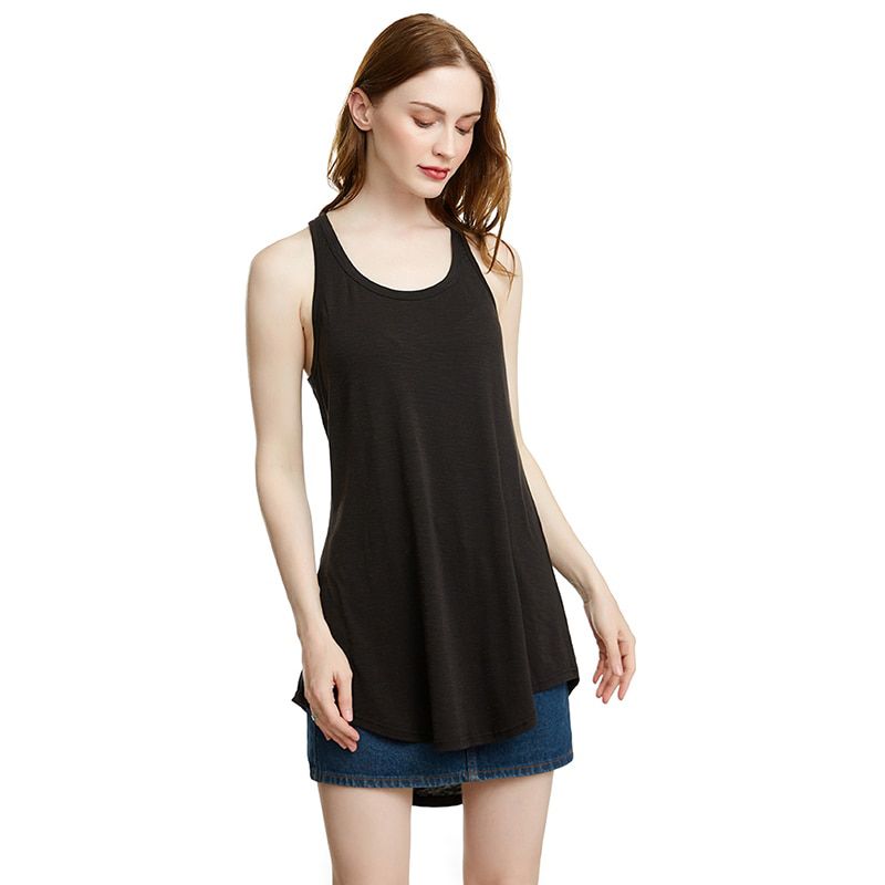 Spring And Summer s Net Color U-Neck Sleeveless Slip-On tank Home Casual tanks top Short tank