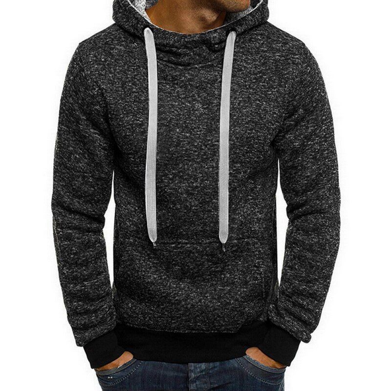Winter Solid Hoodie Men's Casual Tracksuits Mens  Hop Coat Pullover Sweatshirt Men Hoodies Autumn Winter Coat