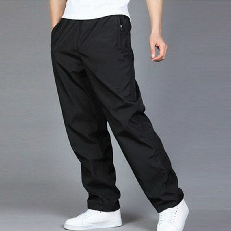 New Mens Casual Pants Breathable Quick Dry Loose Wide Leg Trousers Spring Autumn Male Pantalon Hombre Plus Size PA61