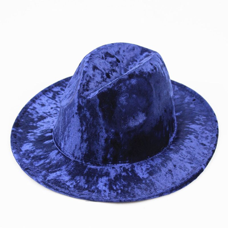 Casual British Top Hat Women's Velvet Jazz Hat Autumn and Winter Fashion T Jazz Hat British Retro Church Panama Hat