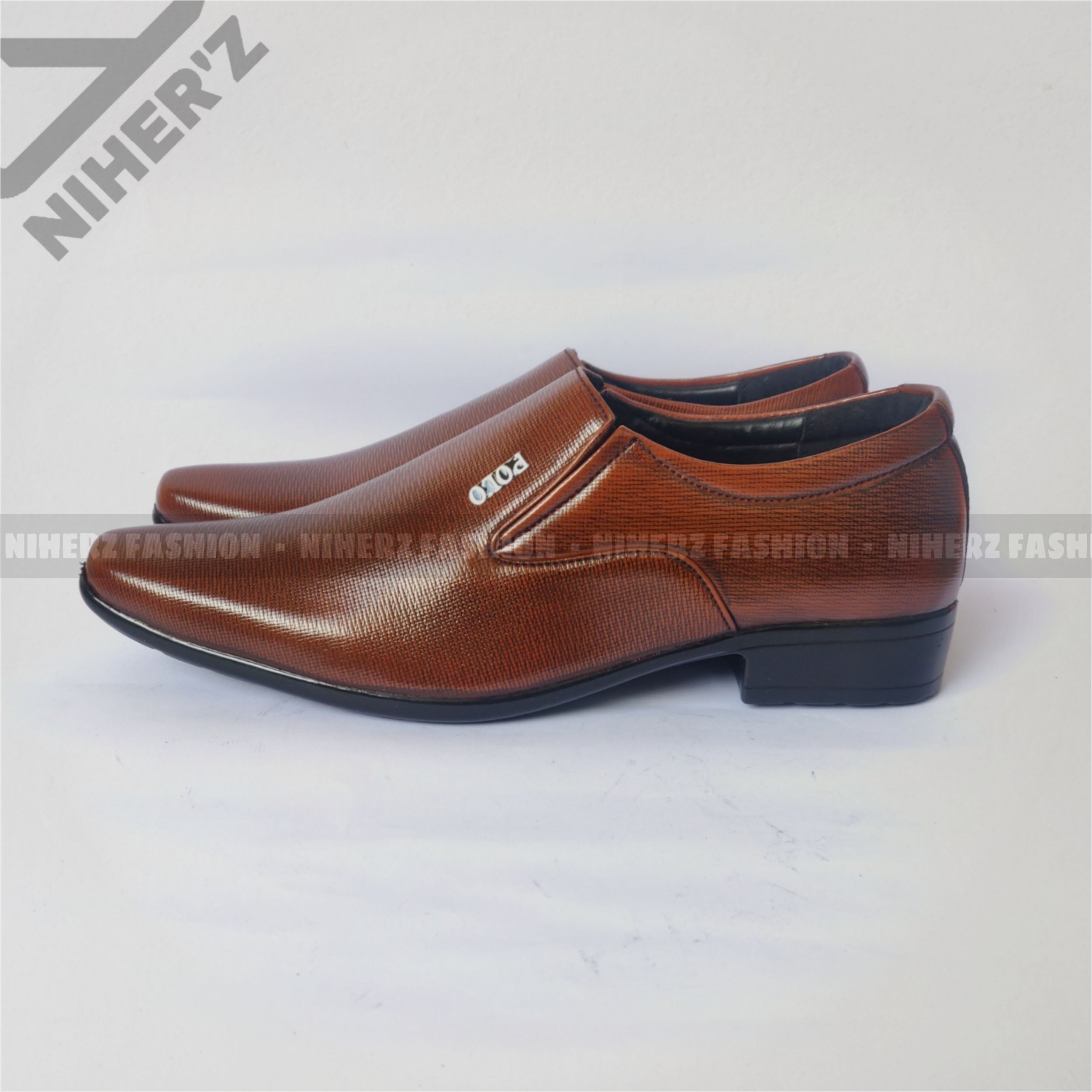 NIHERZ FASHION Online Exclusive Formal Fashion Shoes For Men Forged Leather Premium Men's Shoe [1 Pair Socks Free]