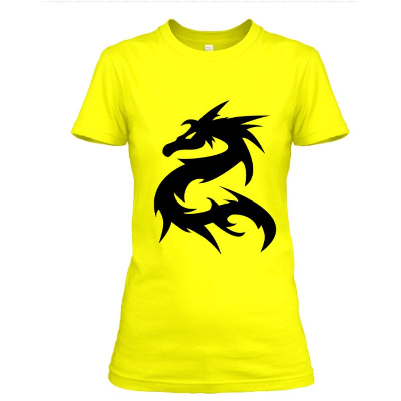 black art dragon design half sleev t shirt