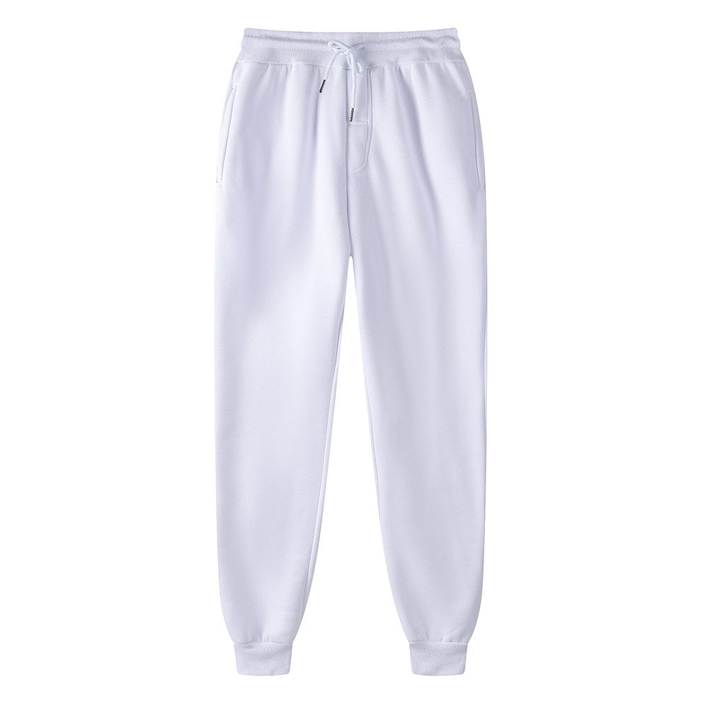 Solid Color Casual Pants Men Brand Men's Fashion Drawstring Full Length Pants Slim Harajuku Style Pencil Pants Male