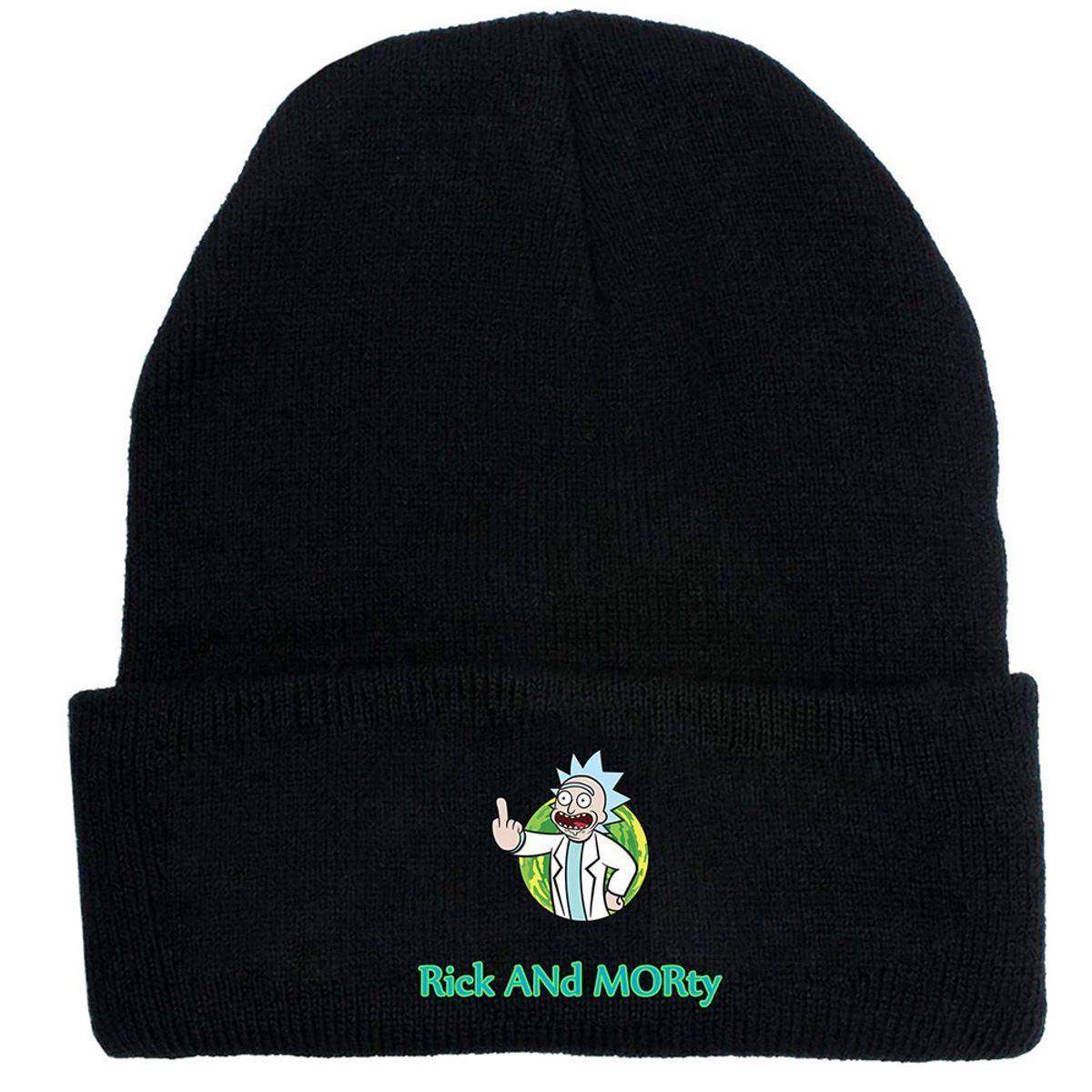 【BestGO】Women Men Knitting Hat Ri And Mo Rick Sanchez Winter Beanie
