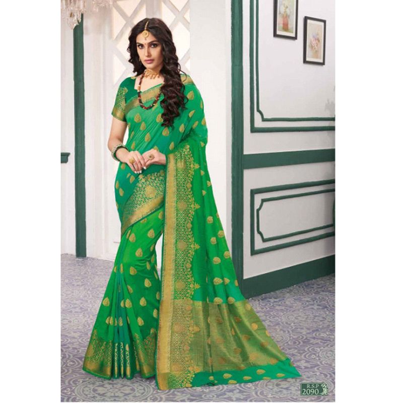 Rajguru Silk Katan Sharee Without Running Blouse Piece For Women
