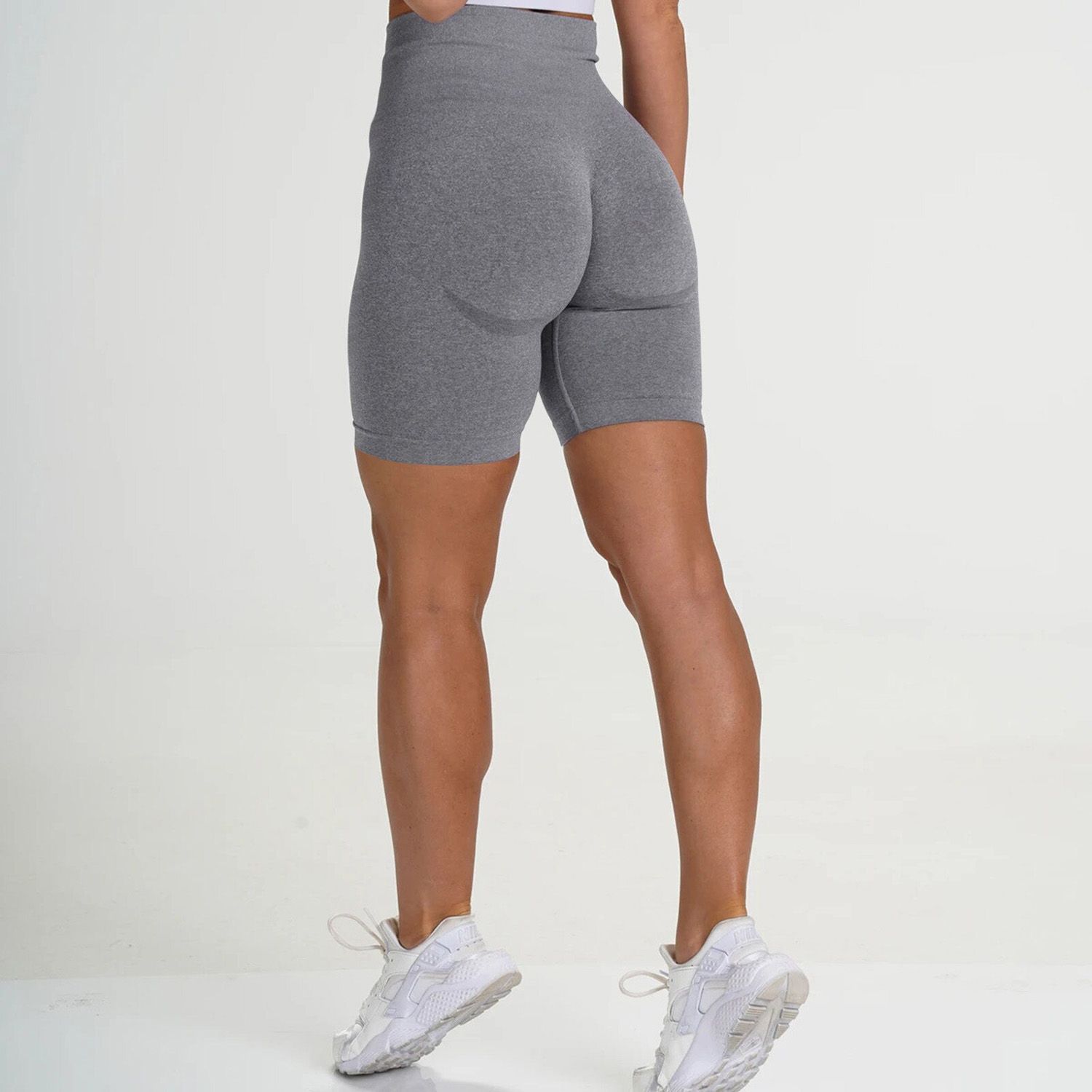 2021 High Waist Yoga Shorts Women Fitness Clothing Push Up Hip Gym Shorts Sports with Inner Pocket Workout Short Leggings