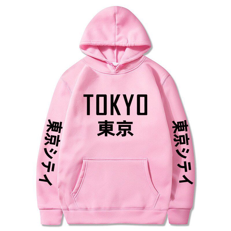 Japanese  Hop Hoody Harajuku Tokyo printing Men Women  Casual Pullover Sweatshirts Fashion Hoodies ping