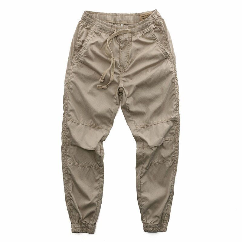 Men's Slim Three-dimensional Tailoring Trousers, Men's Ninth Pants, Trendy All-match Tooling, Casual Sports Trousers, Simple