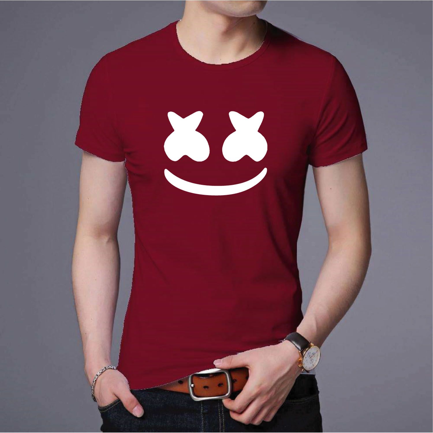 daraz e new dizain star smail t shirt Export 100%Cotton High Quality half Sleeve t-shirt for men