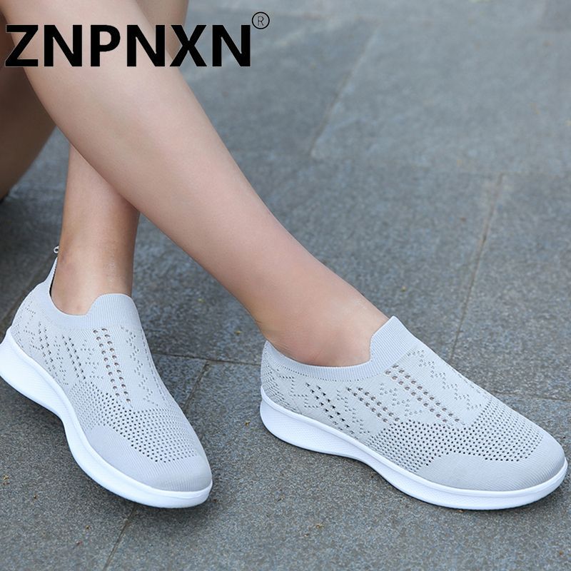 Women's Shoes ZNPNXN Korean Loafers For Women Sale Flat Women Slip On Flats And Loafers Women Breathable Lightwear Shoes Casual Loafers Breathable Lazy Shoes