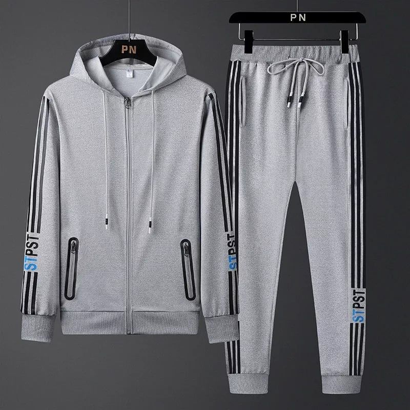 Men's Fashionable Full Sleeves Black Hooddie& Full Pants Set Combo For Man