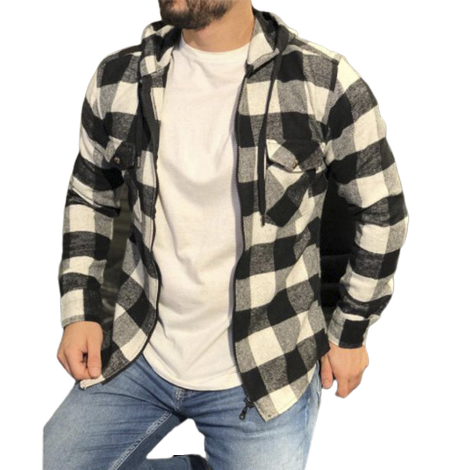 Male Shirt Hooded Classic Male Shirt