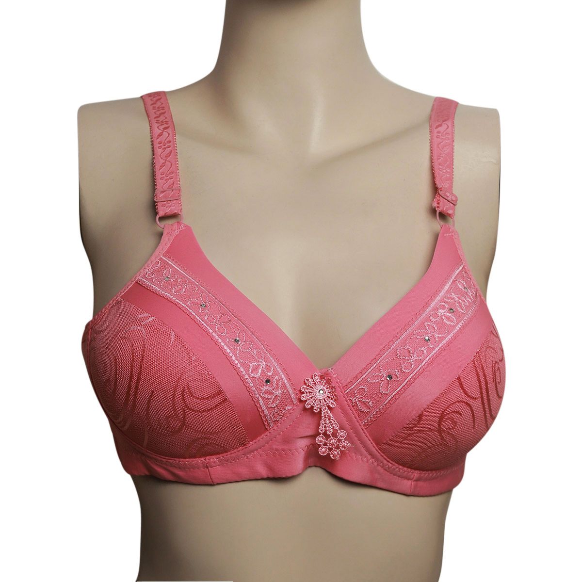 Cotton Bra For Women (Pink)