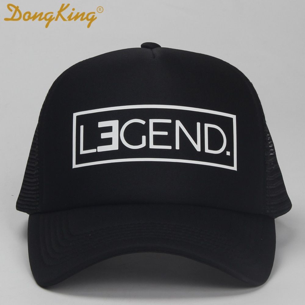 DongKing Trucker Hat LEGEND Hats LEGACY Print Cap Father Son Trucker Dad Gift Daughter Child Baby Mesh Baseball Gift