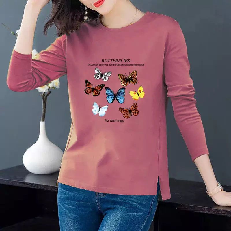 Pink long sleeve t-shirts for women